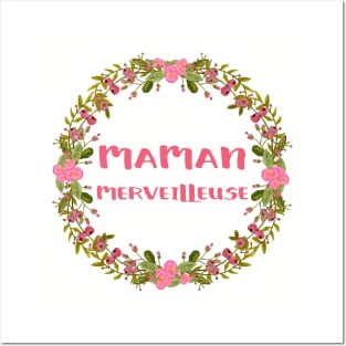 "Amazing Mother"  French Quote for Mother's day Posters and Art